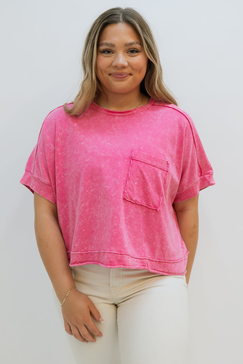 Go To Front Pocket Top - Pink