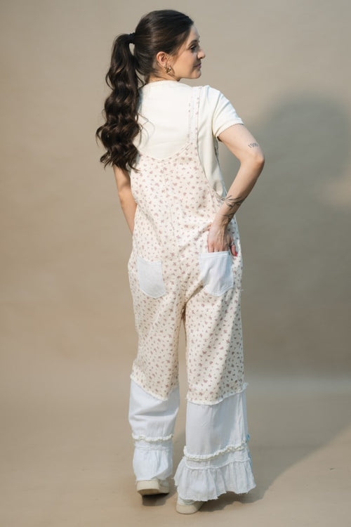 ditsy floral cottagecore overalls