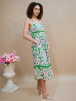 Garden party floral midi dress