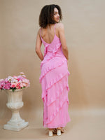 pink tulip formal gown