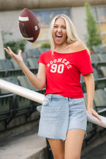 Sooners spirit wear off shoulder