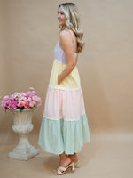 Pastel sorority social dress