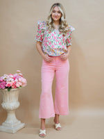 Spring floral easter outfit pink