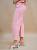 High rise pink statement pants