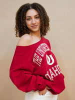 Crimson Sooners slouchy sweatshirt