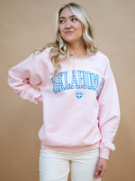 Oversized pink state pride sweatshirt