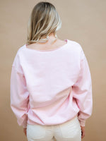 Ballet pink rough open flashdance collar loungewear