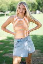 Y2K denim skort summer style