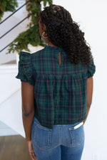 Remi Plaid Top - Green