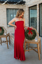 Marley Tube Maxi Dress - Red