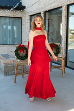 Marley Tube Maxi Dress - Red