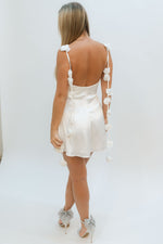 white mini dress for brides