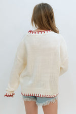 cute preppy red knit sweater