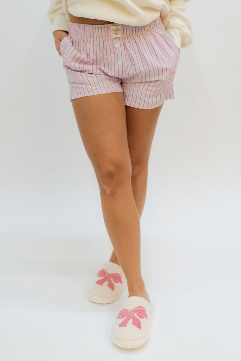 women striped boxer shorts