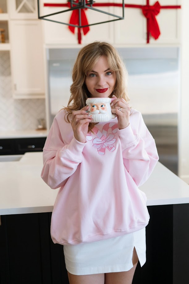 Pink Candy Cane Sweatshirt