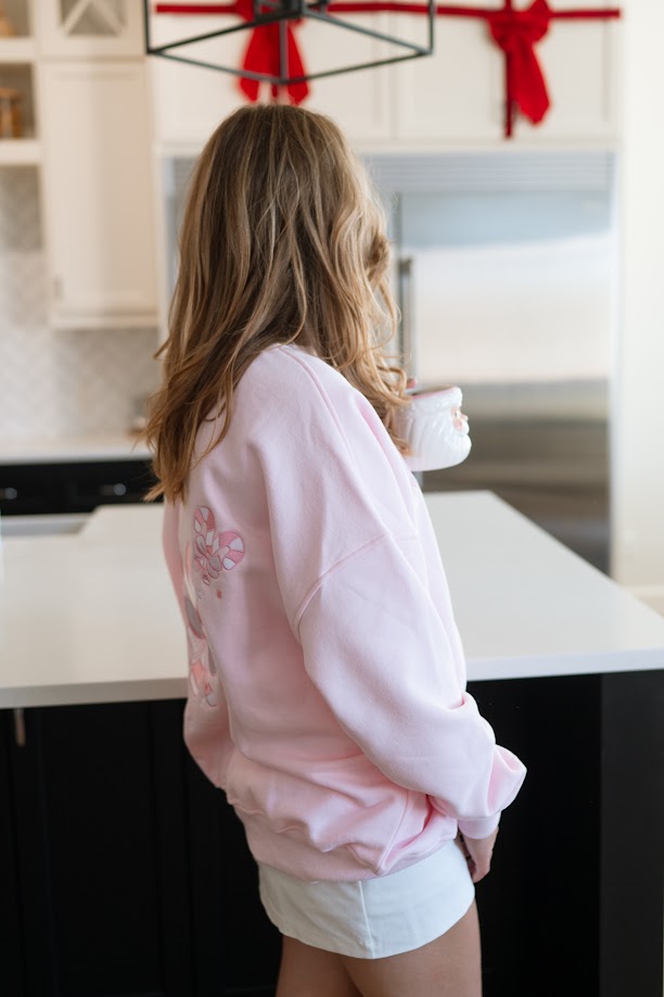 Pink Candy Cane Sweatshirt