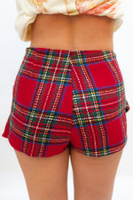 Rena Red Plaid Skort