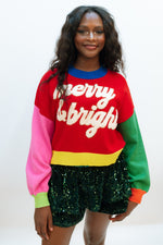 [Queen Of Sparkles] Color Block 'Merry & Bright' Sweater