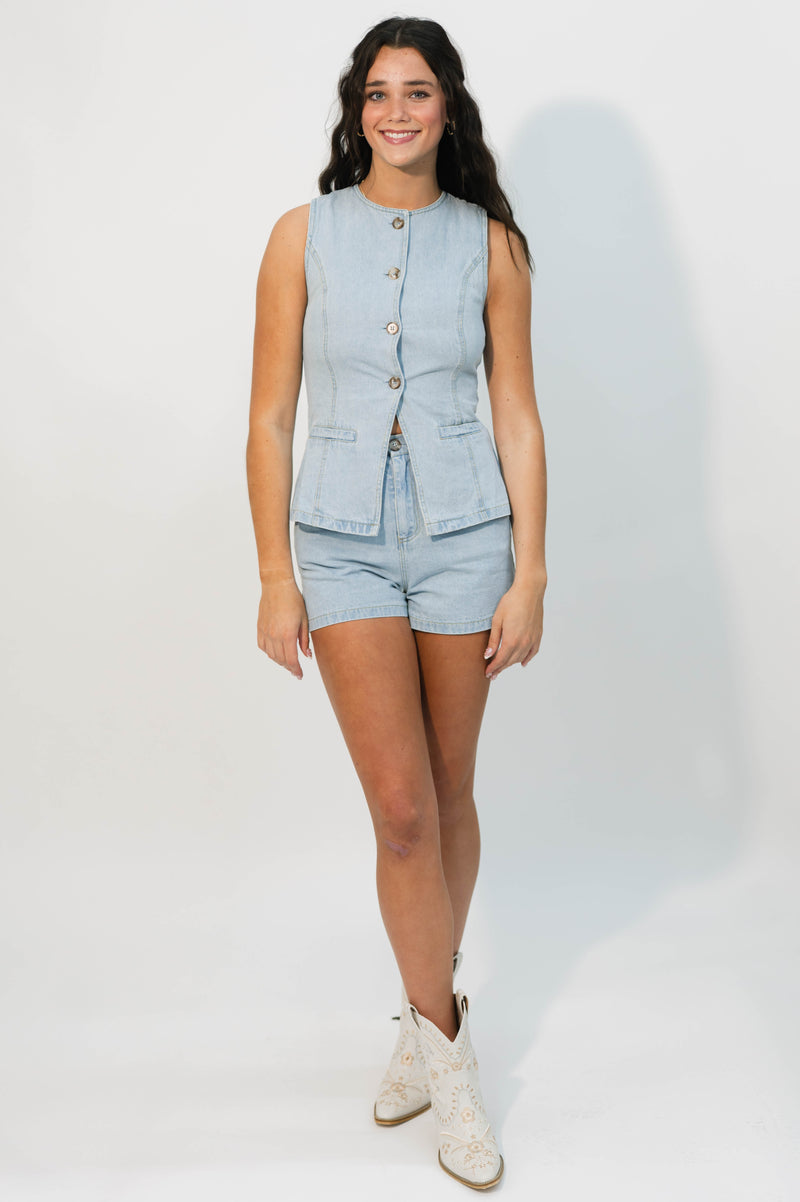 Cindy Denim Set - Light Wash