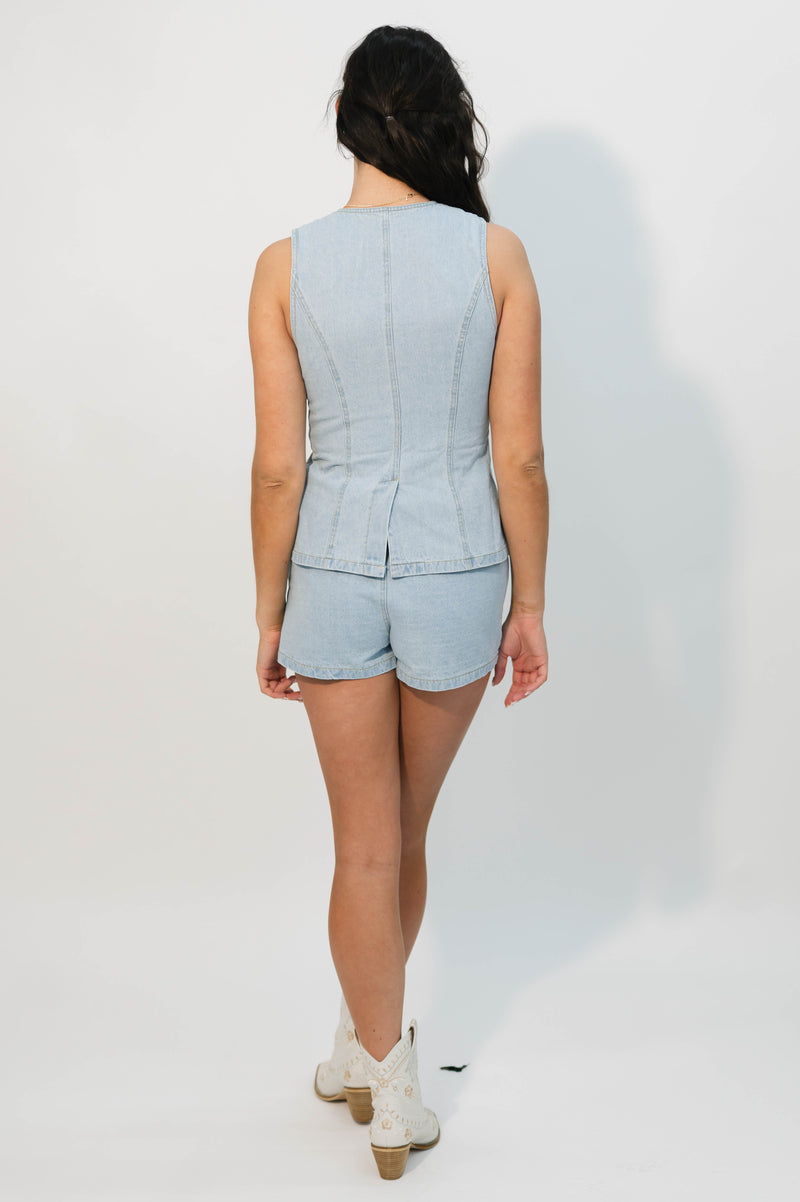 Cindy Denim Set - Light Wash