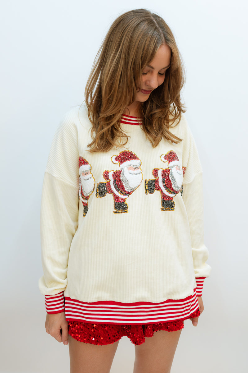 Dear Santa Striped Sweatshirt