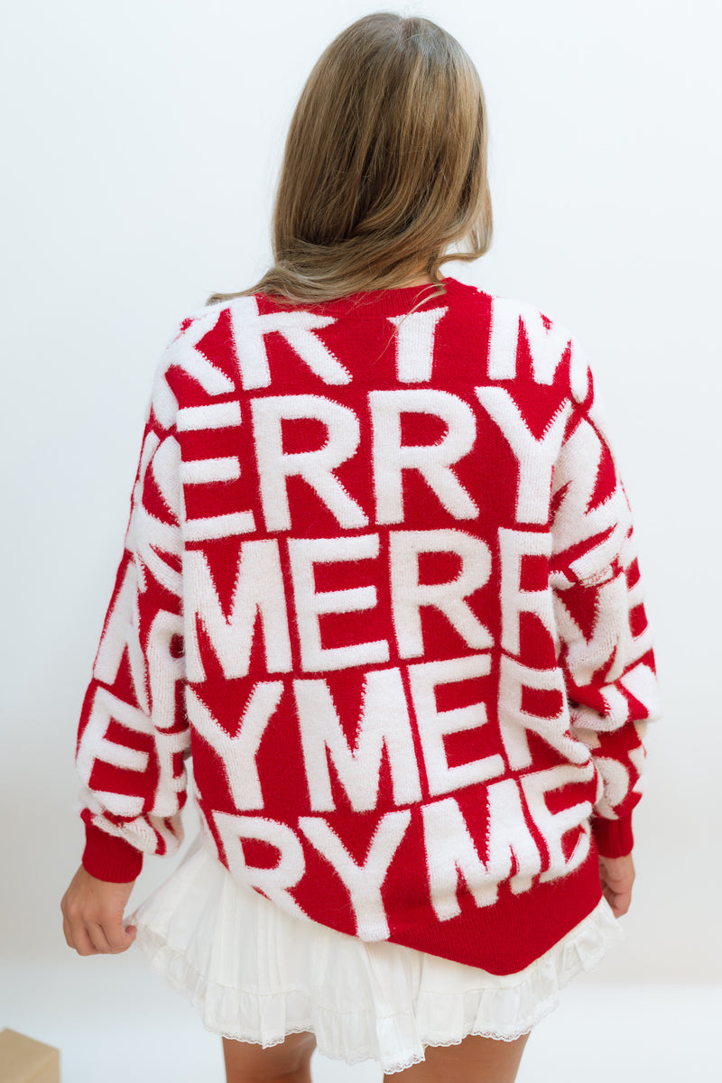 'Merry’ Red Sweater