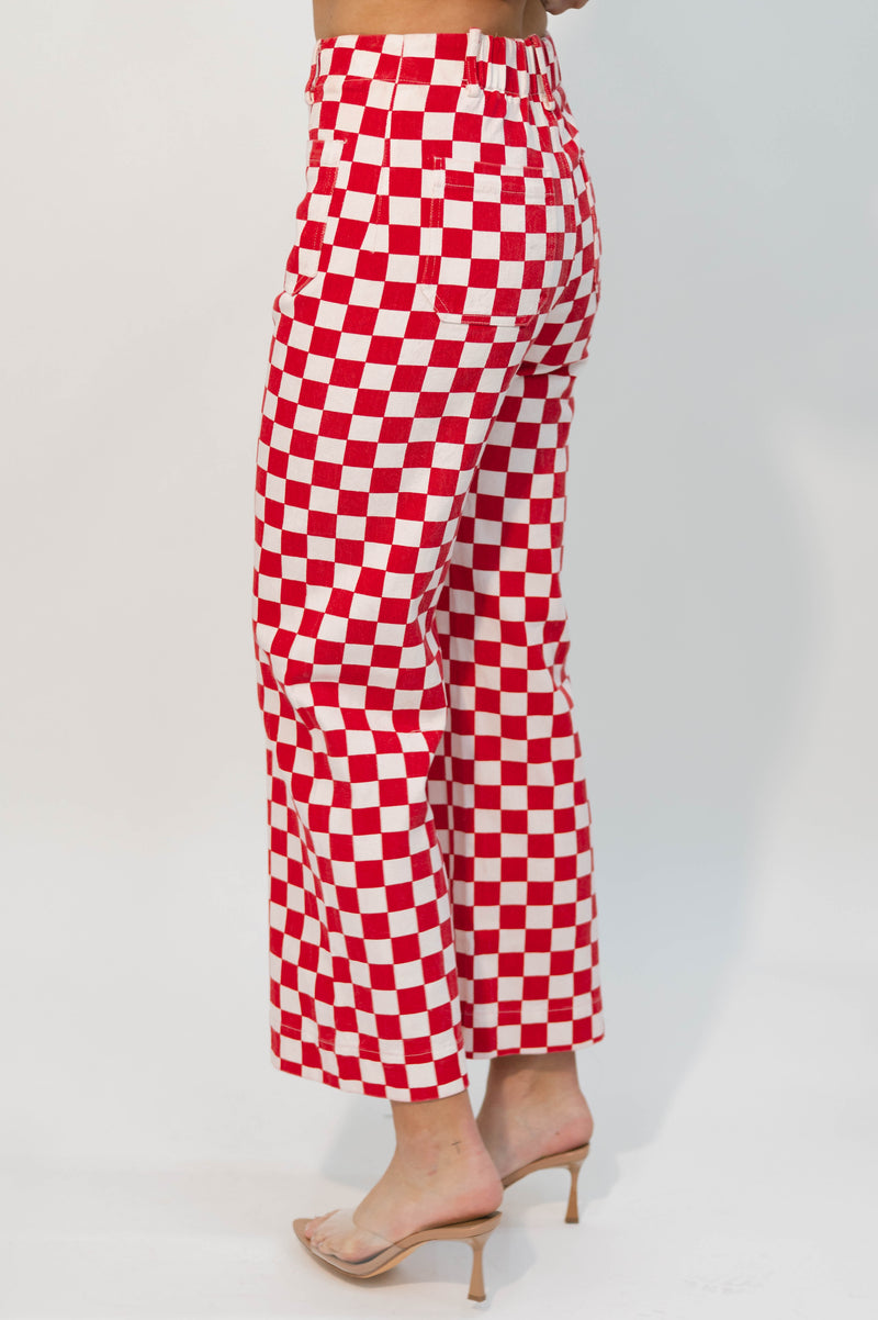 Vintage inspired checkerboard bottoms