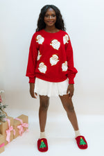 Santa Fuzzy Sweatshirt - Red