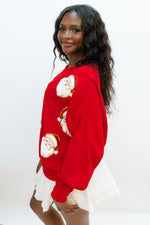 Santa Fuzzy Sweatshirt - Red