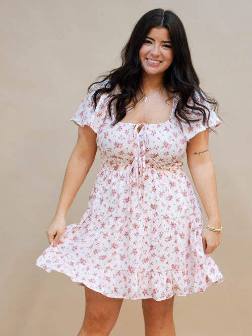 Ditsy floral mini dress