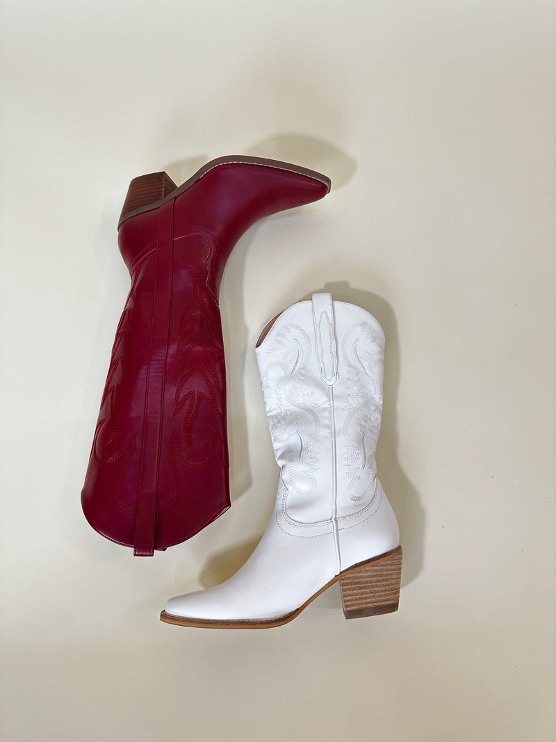 Block heel boots for concerts and games