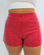 OU Boomer Sooner Red All Over Rhinestone Studded Shorts