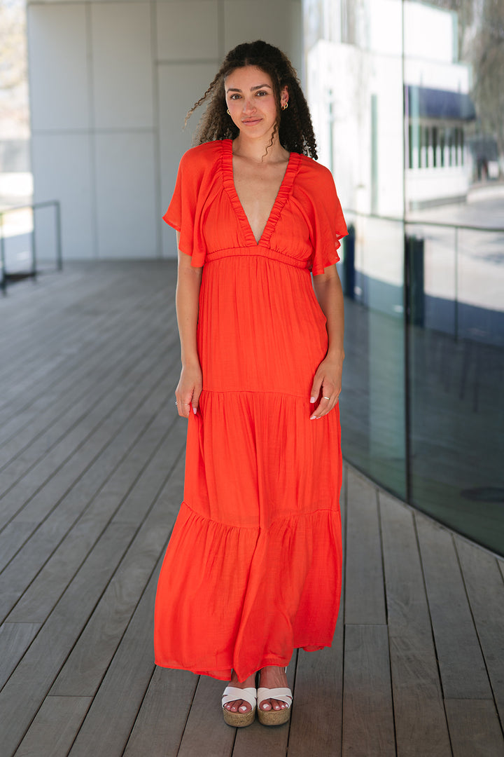 red maxi dress gameday Altar'd State | Carolina Strapless Maxi Dress | RUBY | Material: 95% Rayon, 5% Spandex