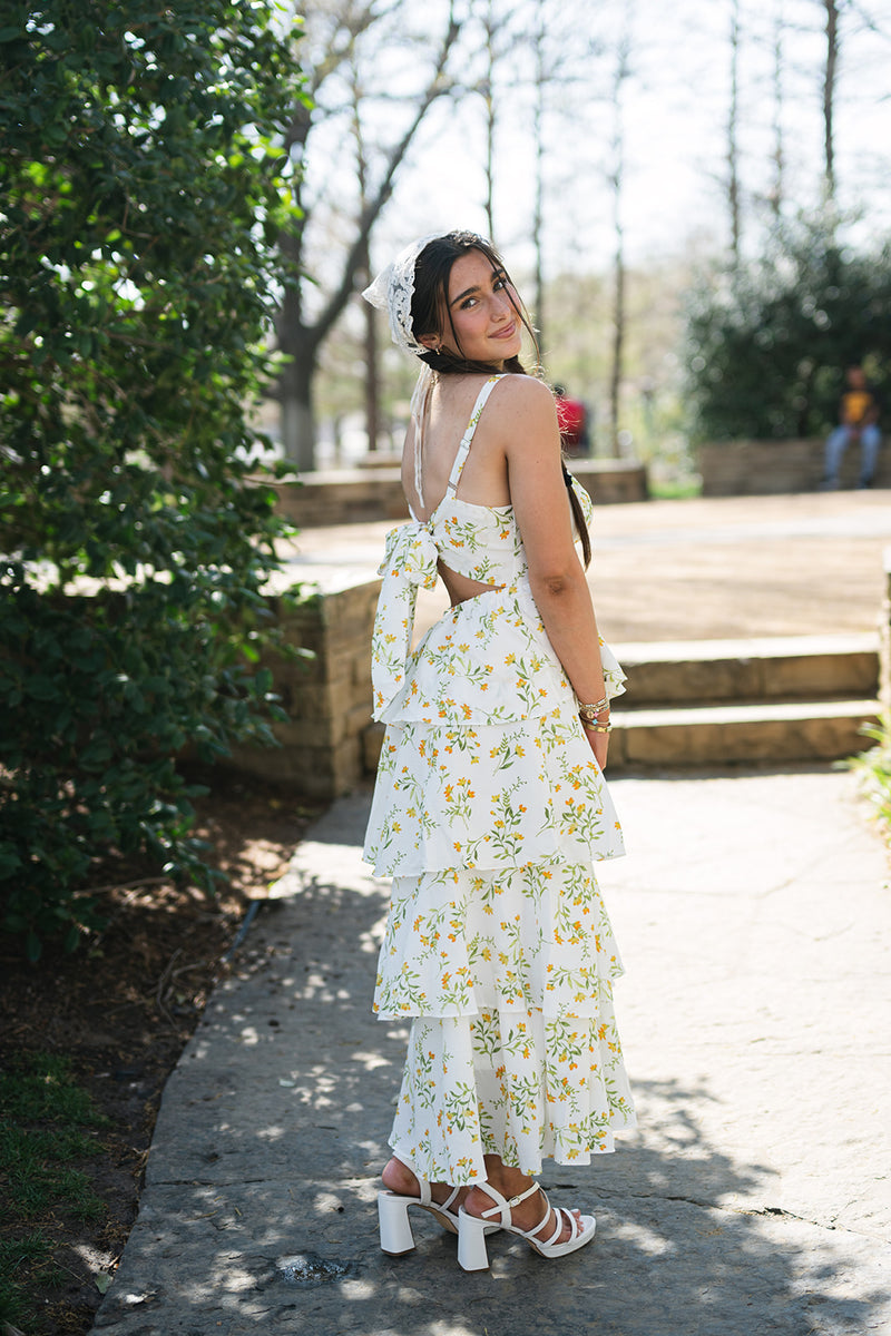 yellow cottagecore dress Charleston Tiered Midi adults * Machine wash 30°C Royal Blue Spaghetti Straps Size:US 6 / UK 10
