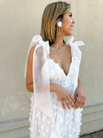 White Petal Mini Dress