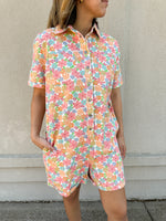 Barrett Floral Denim Romper