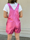Long Summer Foil Romper - Fuchsia
