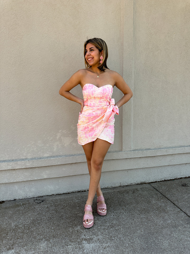 Pink Mist Corset Mini Dress