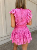 Sweet Pink Lace Romper