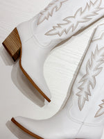Indigo Tall White Boot