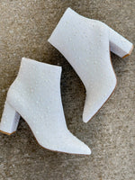Barcelona All White Pearl Stud Boot