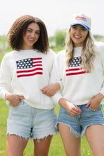 white patriotic sweaters for summer