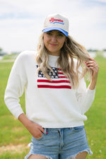 patriotic American flag sweater