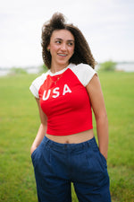 casual patriotic top for women