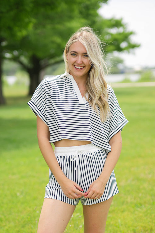 Preppy tennis inspired two piece loungewear
