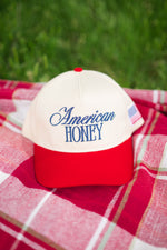 American Honey patriotic trucker hat women's