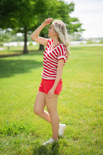 Memorial Day women's outfit striped crochet