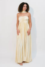 minimalist yellow bridesmaid dress