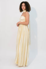 pastel yellow formal dress strapless