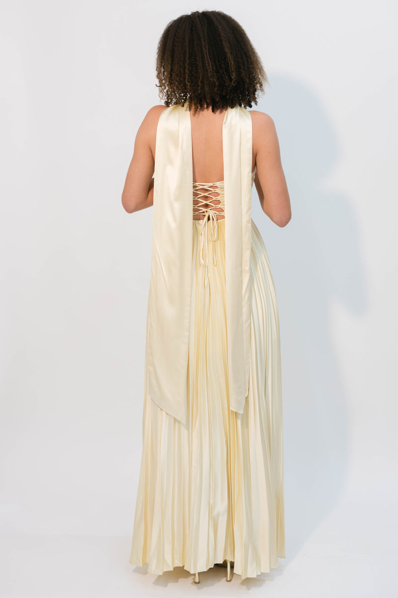 wedding guest dress light yellow